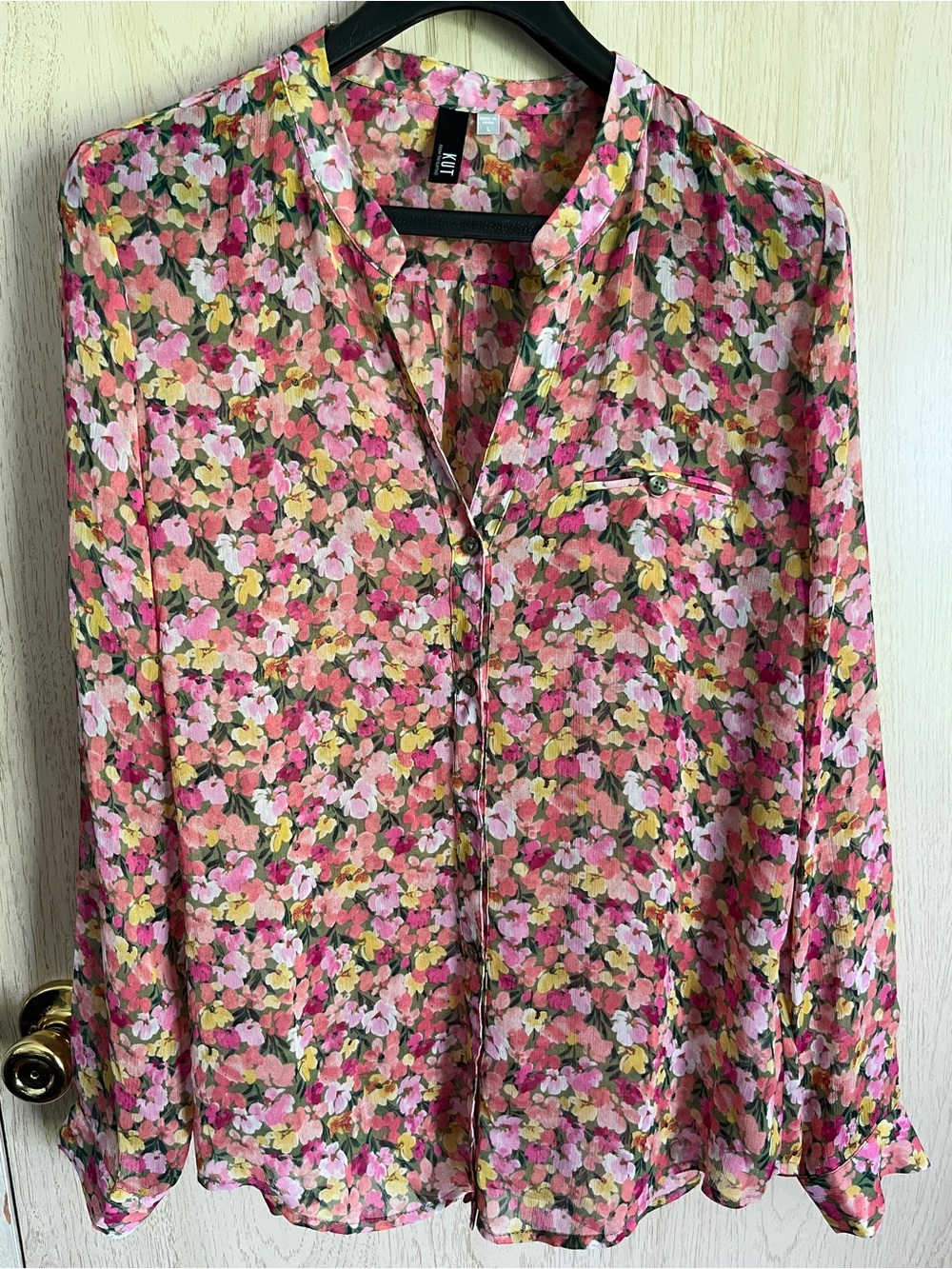 KUT from the Cloth Floral Blouse Sz Large